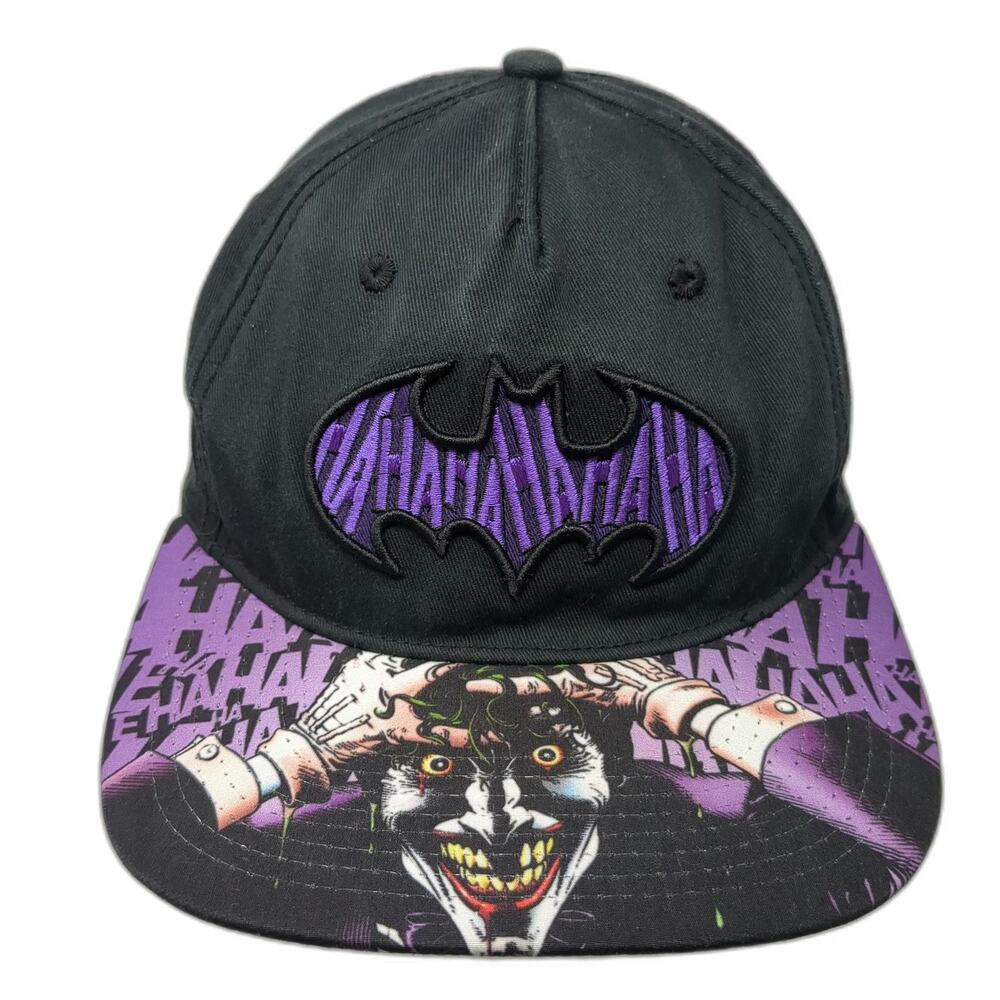 Bioworld Batman Joker 5 Panel Snapback Black Purple One Size Hat Killing Joke